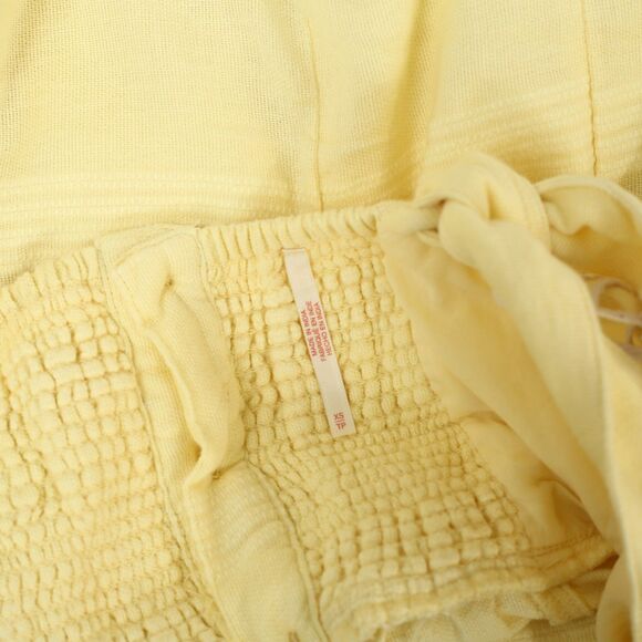 Free People Free-est At Leisure Midi Dress Wrap Smocked One-shoulder XS 283581 - Picture 8 of 8